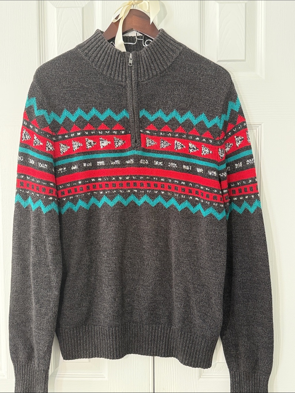 Urban Pipeline Quarter Zip Sweater Men’s M Aztec Southwestern Retro Casual